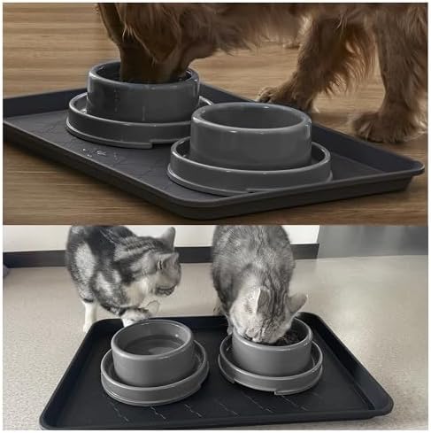 PetLike Boot Tray for Entryway Indoor, Pet Food Mat, 23 x 15.5 inch 2 Packs, Waterproof Rubber Shoe Tray for Indoor and Outdoor, Multi-Purpose Trays for Boots, Shoes, Pets, Garden - Image 4
