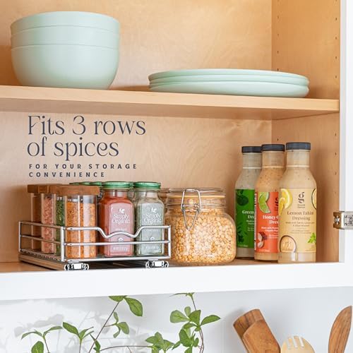 Pull Out Spice Rack for Cabinet, Spice Organizer 6-1/2"W x10-1/2"D x2-3/4”H - Image 2