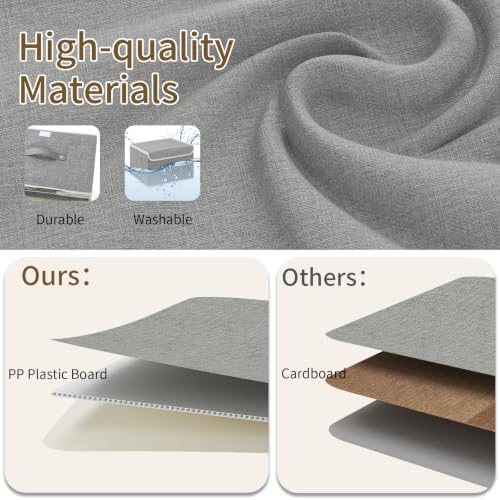 Foldable Fabric Storage Cubes with Lids,Grey 10.2x7.9x6.7in,5 Pack - Image 4