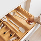 KitchenEdge Utensil & Junk Drawer Organizer, 19-33 in, Bamboo - Image 6