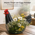 ALKAMI Chicken Egg Basket, Wire Egg Collecting Basket with Handle - Image 4