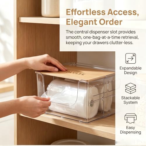 BLULEE Plastic Bag Holder for Grocery Bags, Under Sink Trash Dispenser - Image 6