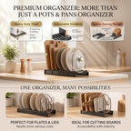 Pots and Pans Organizer Under Cabinet, Dual-Sided Rack, 8 Adjustable Tiers - Image 6