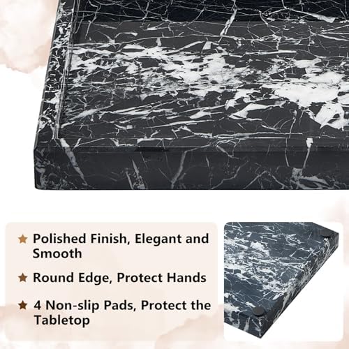 Real Natural Marble Tray for Bathroom, Vanity, Kitchen Counter & Desktop - Image 3