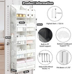 Over the Door Organizer, 5-Tier with 9 Compartments & 10 Pockets,White - Image 2