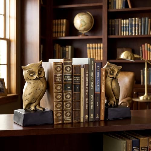 Epakh 2 Pcs Owl Bookends Decorative Book Ends for Shelves - Image 5
