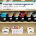 Really Good Stuff Durable Book & Binder Holders - 6 Pack - Black - Image 2
