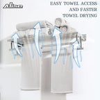 Alise Double Towel Rack for Bathroom Wall Mounted 24 Inch,Polished Chrome - Image 6