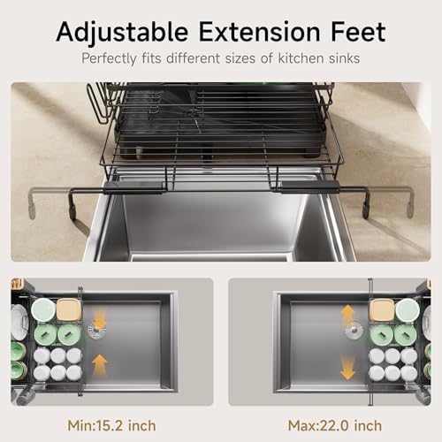 Runnatal Dish Drying Rack - Expandable Large Dish Rack Over Sink - Image 4