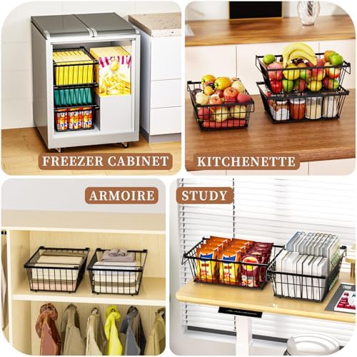 Enhanced Leak-Proof Bottom, Freezer Organizer Bins for 5 Cu.Ft,6 Pack - Image 7