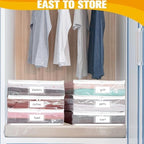 Plastic Storage Bags with Easy-Glide Zipper, Pack of 8, Durable Clear Vinyl Zippered Storage Bags for Clothes Sweaters Comforters Blankets Sheets Bedding (18 x 15 x 4 Inch, Transparent White) - Image 2