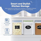 Chef's Path Large Airtight Food Storage Containers with Lids, Pack of 2, 5.2L, 175Oz, Airtight Kitchen and Pantry Bulk Canisters for Flour, Sugar, Rice, and Baking Supplies - Transparent - Image 5