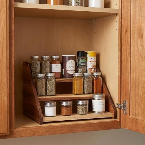 Acacia Wooden Spice Rack Organizer 3 Tier - Image 6