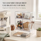 Clear Stackable Storage Drawers Set of 5 Bathroom Makeup Organizer Bins - Image 7