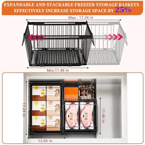 Large Freezer Organizer Bins for 10 to 20 Cu.Ft,Leak-Proof Bottom,3 Pack - Image 4