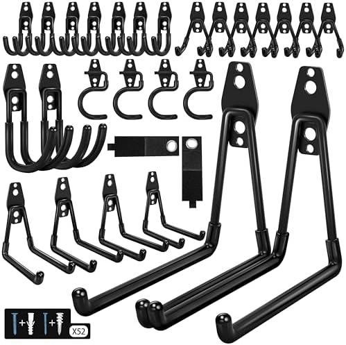 28 Pack Garage Hooks Heavy Duty with Non Slip PVC Coating by Kodreat-USDirect