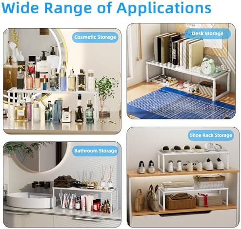 Cabinet Shelves, 2 Pack Stackable Shelves for Kitchen Storage - Image 6