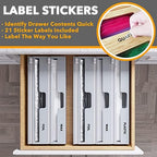 SpaceAid WrapNeat 2 in 1 Wrap Organizer with Cutter and Labels, Plastic Wrap, Aluminum Foil and Wax Bamboo Dispenser for Kitchen Storage Organization Holder for 12" Roll (Gray) - Image 4
