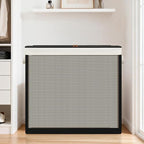 STO STO 3 Section Laundry Hamper with Lid, 180L Steel-Frame 3 Compartment Laundry Sorter with Removable Washable Liner, Breathable Large Laundry Basket for Bedroom, Bathroom, Laundry Room, Dorm - Image 2