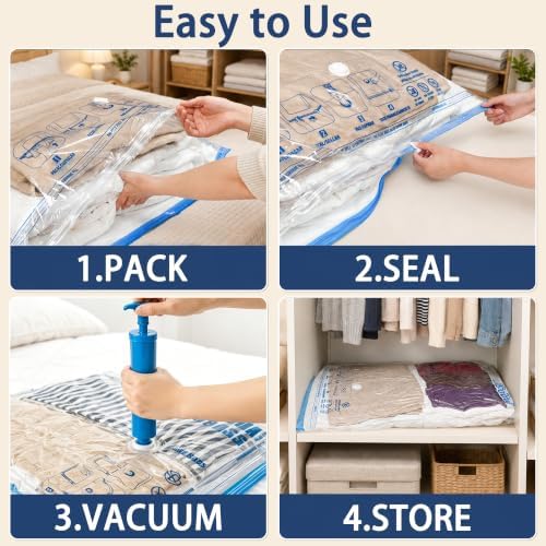 XXL Jumbo Vacuum Storage Bags, for Blanket, Bedding, Comforters - Image 5