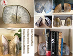 Agate Geode Bookends Heavy Duty Natural Crystal Stone Book Holders Decor - Image 7