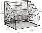 Mind Reader 6 Tier Fan Shaped Desktop File Organizer, Large Capacity Wire Document Holder for Office or Home, Black - Image 3