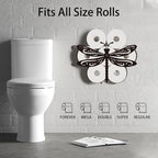 WADORN Funny Dragonfly Metal Toilet Paper Holder, Black Dragonfly Decorative Metal Toilet Paper Storage for Extra 8 Rolls Funny Freestanding Insect Wall Mounted Organizer for Restroom Bathroom Home - Image 3