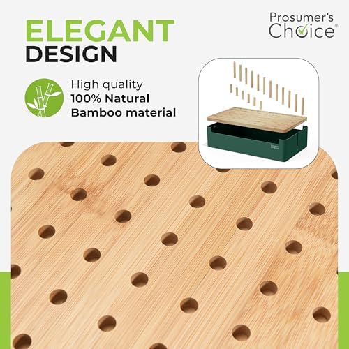 Prosumer's Choice Bamboo Charging Station - Multi Charger Station Organizer - Desk Docking Station for Phones, Tablets, Laptop - Wooden Charging Station with Removable Dividers - Cables Not Included - Image 4