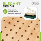 Prosumer's Choice Bamboo Charging Station - Multi Charger Station Organizer - Desk Docking Station for Phones, Tablets, Laptop - Wooden Charging Station with Removable Dividers - Cables Not Included - Image 4