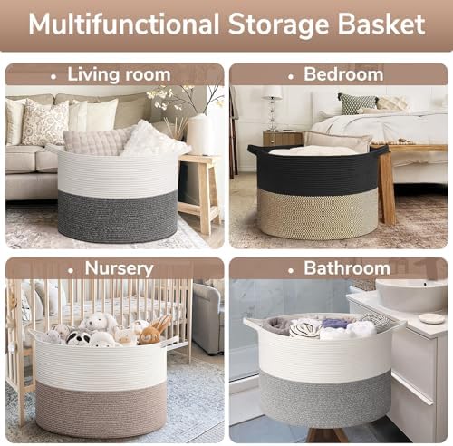 Goodpick 115L Extra Large Storage Basket for Blankets Toys for Nusery Room - Image 6