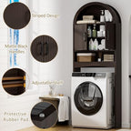 Spurgehom Arch Over The Toilet Storage Cabinet,Bathroom Organizer, Coffee - Image 4