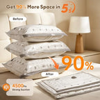 Vacuum Storage Bags 9 Pack S-L, Reusable Compression Bags with Upgraded Electric Pump, 90% More Space Saving, Moisture Dust Proof for Travel Home Closet Bedding Clothes Storage - Image 2