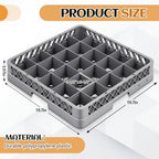 Aurelema 1 Pack Commercial Dishwasher Tray Rack, 25 Grid, Gray - Image 2