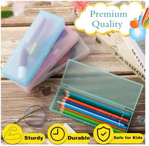 Fainne 24 Plastic Pencil Case Bulk, Single Layer, Multicolor, M - Image 3