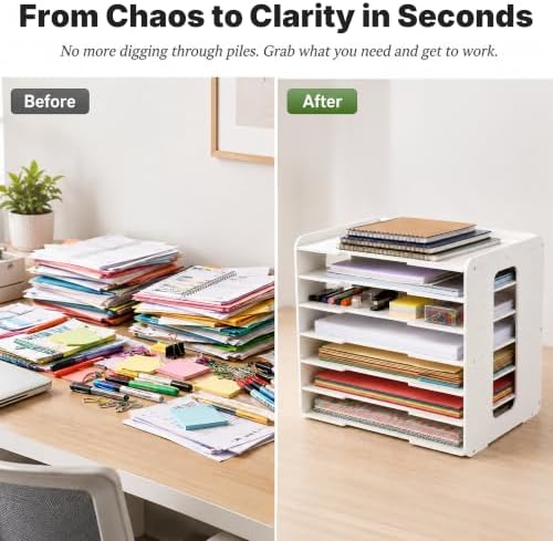 11X17 Construction Paper Organizer for Desk PVC Scrapbook Storage - Image 7