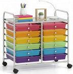 COSTWAY 12-Drawer Rolling Storage Cart, Utility Storage Organizer Cart by COSTWAY