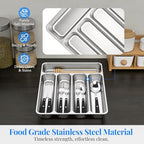 IKOCO 2-Pack Silverware Organizer, Stainless Steel, Dishwasher Safe - Image 5