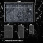 Natural Large Marble Vanity Tray, Stone Organizer for Bathroom & Kitchen - Image 2