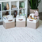 OrganiHaus 12x12 Cube Storage Bins, Set of 4 - Fabric Storage Cubes - Image 4
