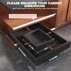 Seinloes Pull Out Cabinet Organizer,4-Side Expandable to Maximize Cabinet Space,Slide Out Drawers with 3 Rail Design,Roll Out Shelf with Raising Pad for Framed Cabinet,13"-21"W x 17"-24"D,Black,2 Pack - Image 6