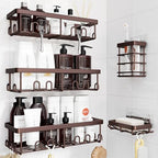 YASONIC Shower Caddy Adhesive, Rustproof Shower Organizer, Wall Shower Rack by YASONIC