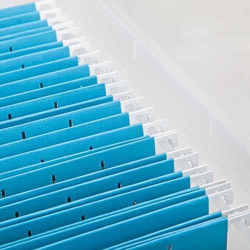 IRIS USA WeatherPro Storage File Box, 32 Qt. 6-Pack, Clear/Black - Image 6