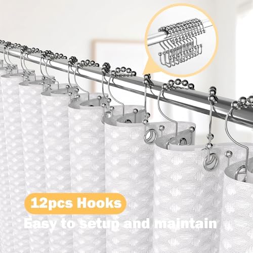 25 PCS White Bathroom Accessories Set丨Shower Curtain Bathroom Accessory - Image 4