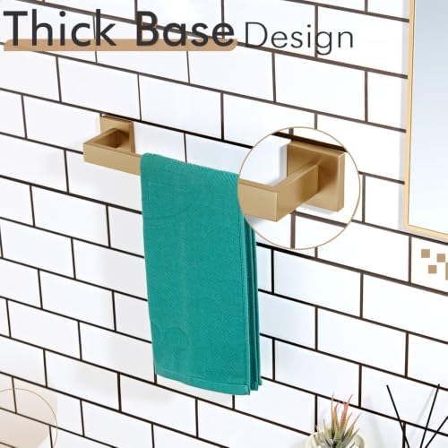 KOKOSIRI 12-Inch Towel Bar for Bathroom Kitchen Towel Holder Wall Mounted SUS304 Stainless Steel Towels Rack, Champagne Bronze B4003CPG-L12 - Image 5