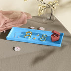 Vanity and Bathroom Tray, 15" ABS Countertop Organizer,Waterproof Vanity Tray for Toilet Tank,Perfume,Soap,Keys,Bathroom Accessories,Kitchen and Bath Trays,Non Slip Small Trays,Blue,2 Pack - Image 5