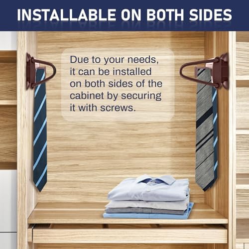 Sliding Tie Rack Hanger for Closet, 20 Tie Pull Out Belt Rack Organizer - Image 3