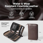 Nicpro 30PCS Black Metal Mechanical Pencil Set in Leather Case - Image 3