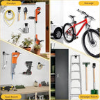 6 Pack Garage Hooks Heavy Duty Steel 10” Garage Storage Hooks Two-Tire Wall Hooks for Organizing Tools Ladders Tires Bikes Garden - Image 7