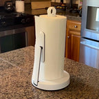 theaoo Heavy-Duty Paper Towel Holder with Tension Arm, Countertop(1, White) - Image 5