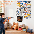 Wall Mount Toy Gun Storage Organizer,Organizer for Toy Gun with Bag - Image 3